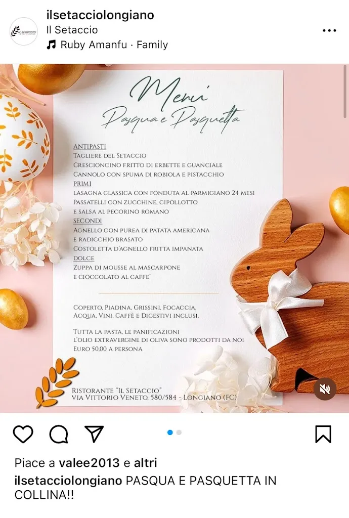 Menü_Ristorante Il Setaccio a Longiano_Longiano_Bild_2