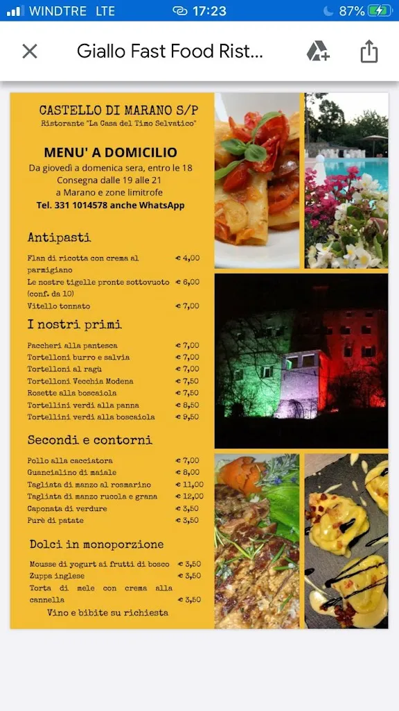 Menu_Ristorante La Casa del Timo Selvatico_Marano sul Panaro_immagine_1