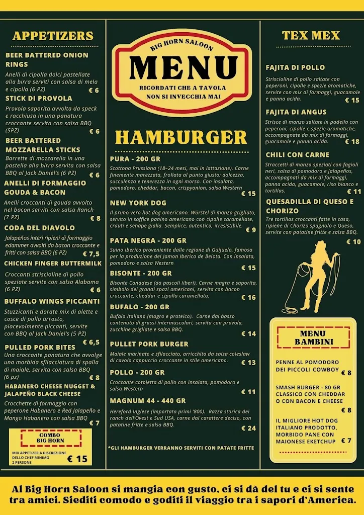 Menu_Big Horn Saloon_Marina di Ravenna_image_1