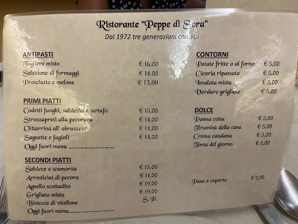 Menu_Ristorante Peppe Di Sora_Pescasseroli_image_1