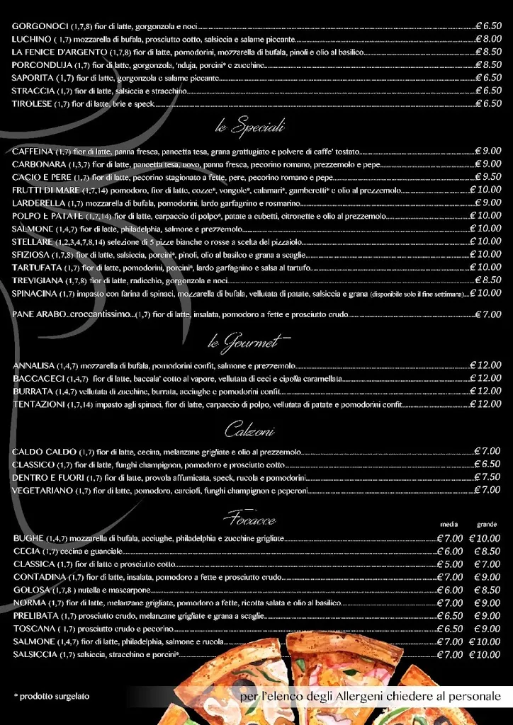Menu_La Fenice d'Argento Pizzeria_Migliarino_image_1