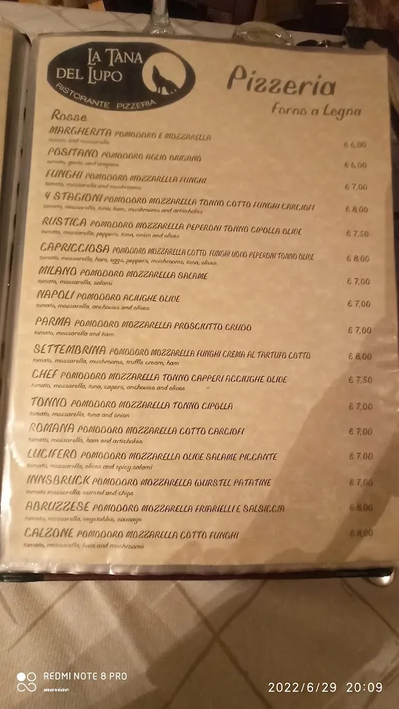 Menu_La Tana Del Lupo Ristorante Pizzeria_Pescasseroli_immagine_1
