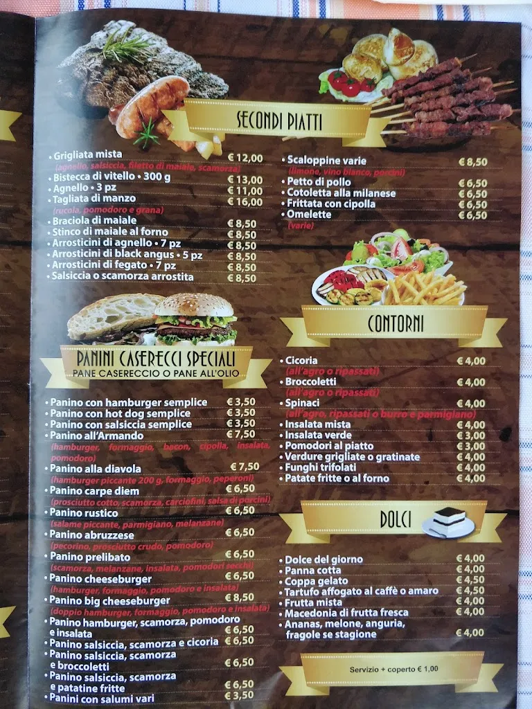 Menu_Trattoria Paninoteca da Armando_Pescasseroli_image_1