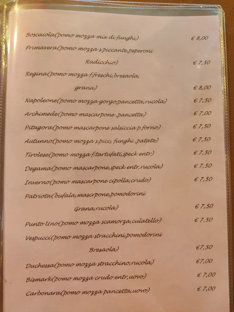 Menu_Ristorante Pizzeria Punto Uno_Molinella_immagine_1