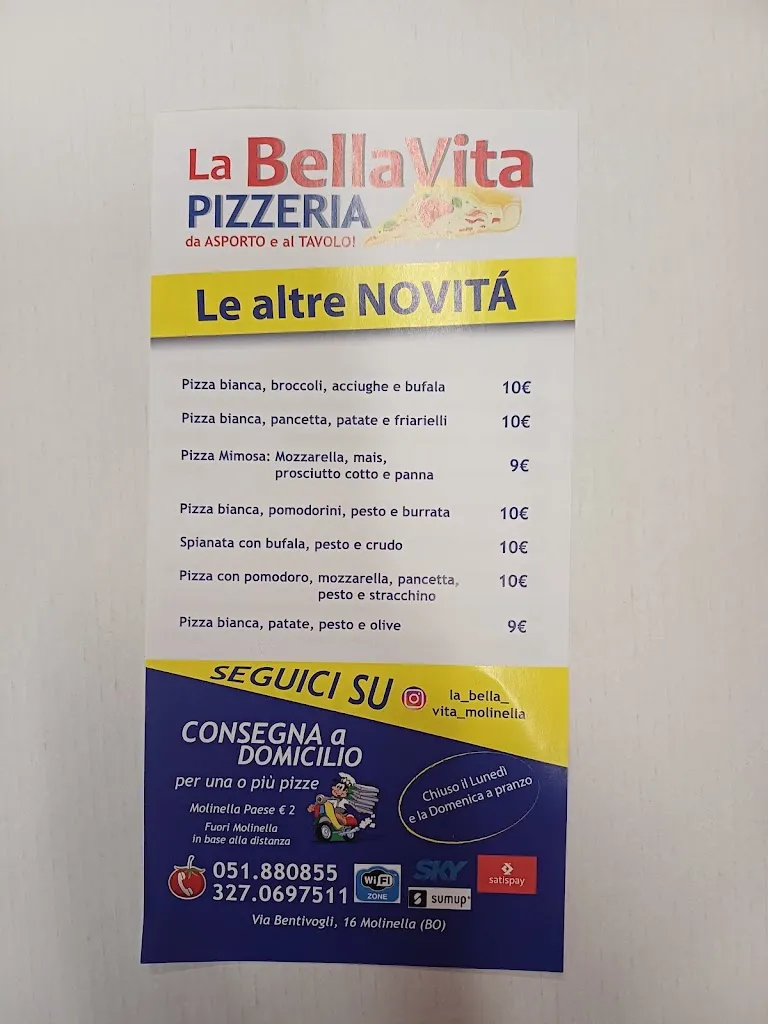 Menu_Pizzeria La Bella Vita_Molinella_image_1