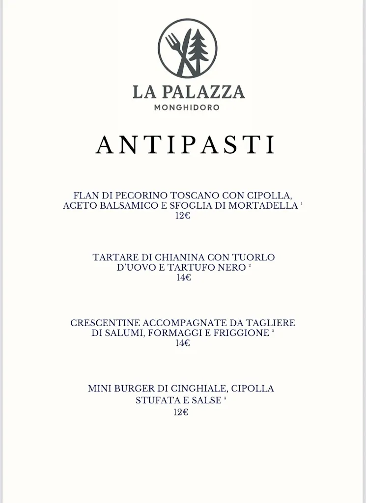 Menu_LA PALAZZA - RISTORANTE, BAR - NUOVA GESTIONE_Monghidoro_immagine_1