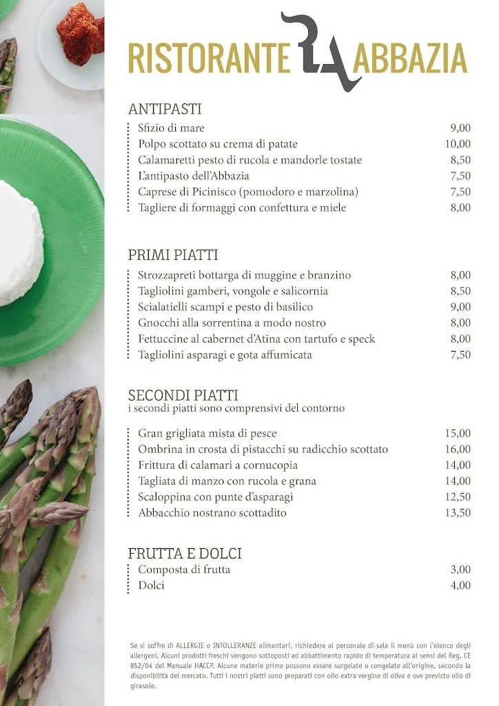 Menu_Ristorante Abbazia_Monte San Giovanni_imagen_2