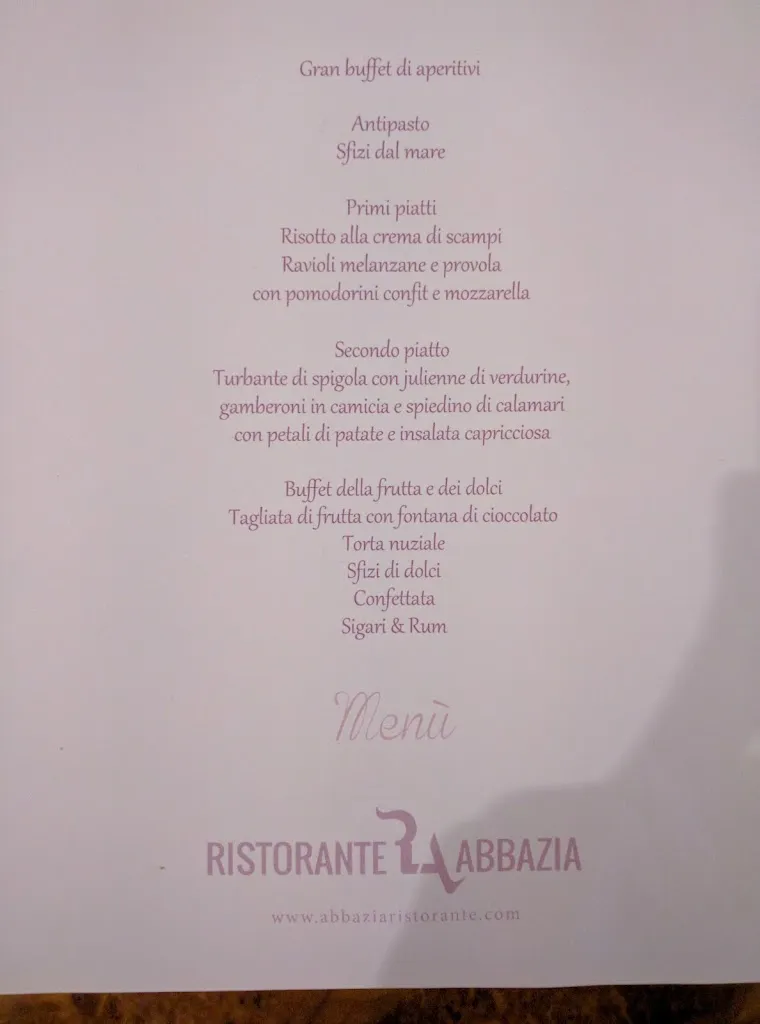 Menu_Ristorante Abbazia_Monte San Giovanni_imagen_3