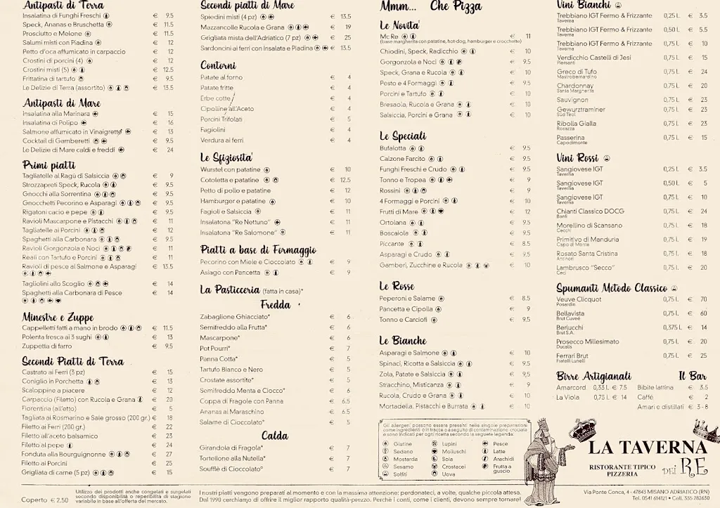 Menü_La Taverna dei Re_Misano Adriatico_Bild_1
