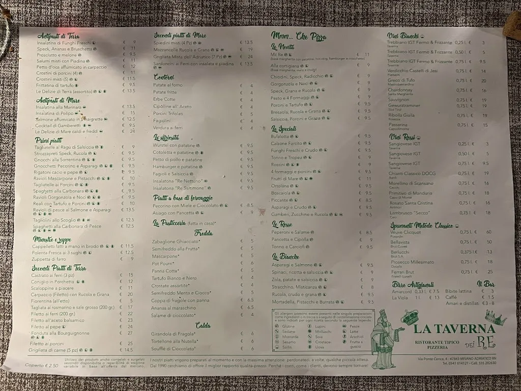 Menü_La Taverna dei Re_Misano Adriatico_Bild_2
