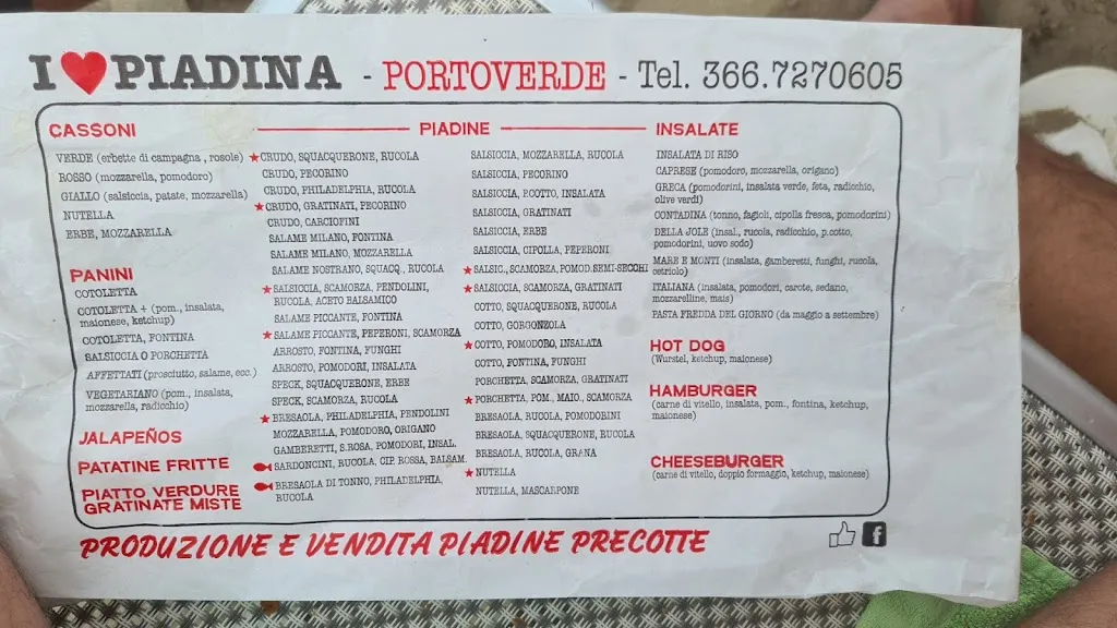 Menu_Piadineria I love piadina_Misano Adriatico_image_4