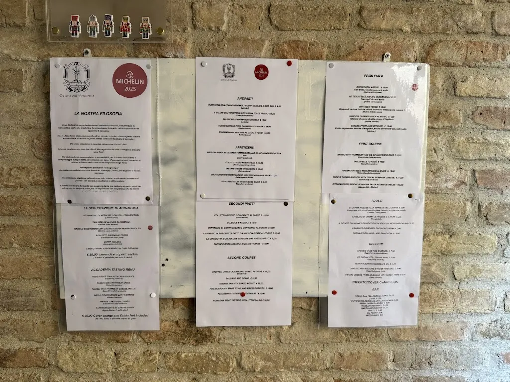 Menu_Osteria dell'Accademia, Castello di Montegridolfo_Montegridolfo_image_1