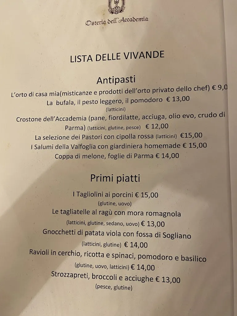 Menu_Osteria dell'Accademia, Castello di Montegridolfo_Montegridolfo_image_2