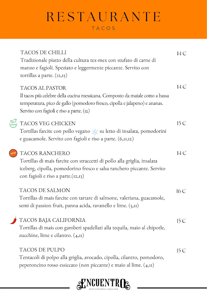 Menu_Encuentro Montecchio - Tex Mex & Cocktail Bar_Montecchio Emilia_image_2