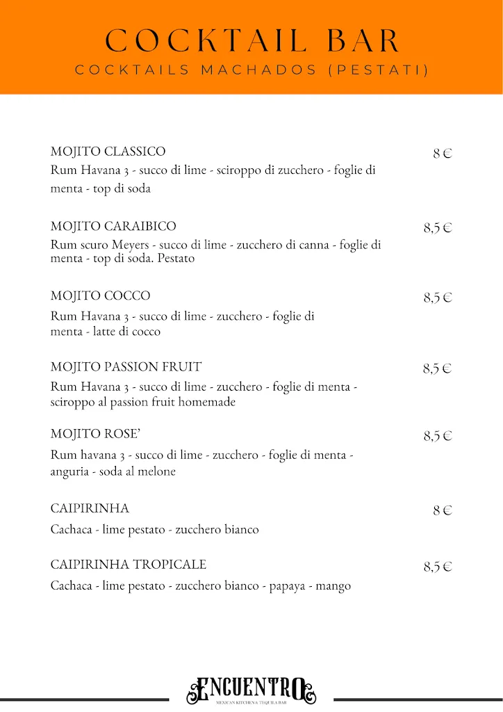 Menu_Encuentro Montecchio - Tex Mex & Cocktail Bar_Montecchio Emilia_image_4