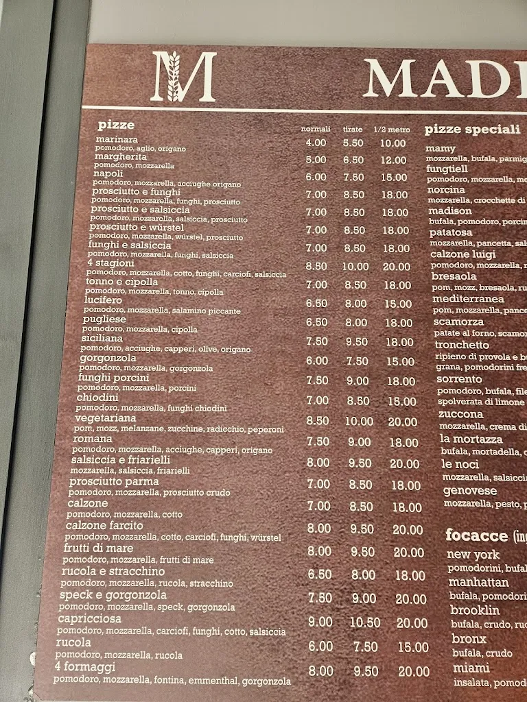 Menu_Madison - Pizza & Ristò _Montecchio Emilia_immagine_2