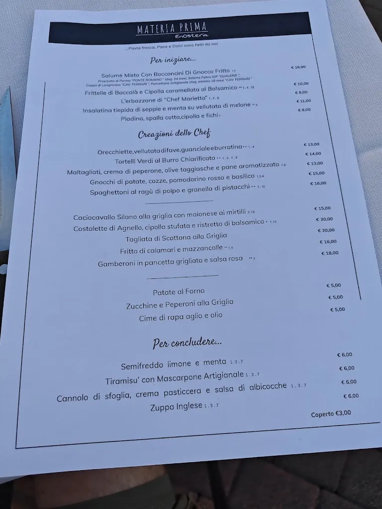 Menu_Materia Prima EnOsteria_Montecchio Emilia_image_1