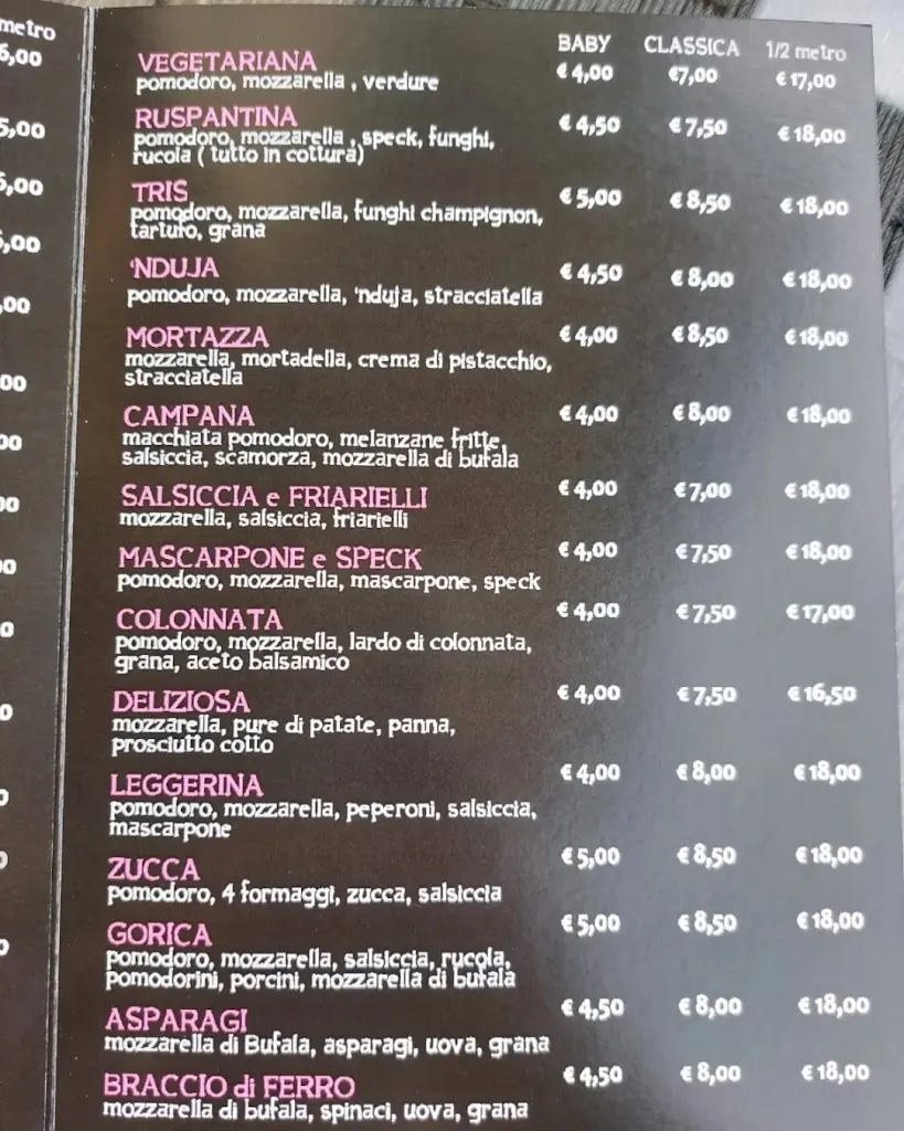Menu_Pizzeria 24/D_Montecchio Emilia_immagine_4