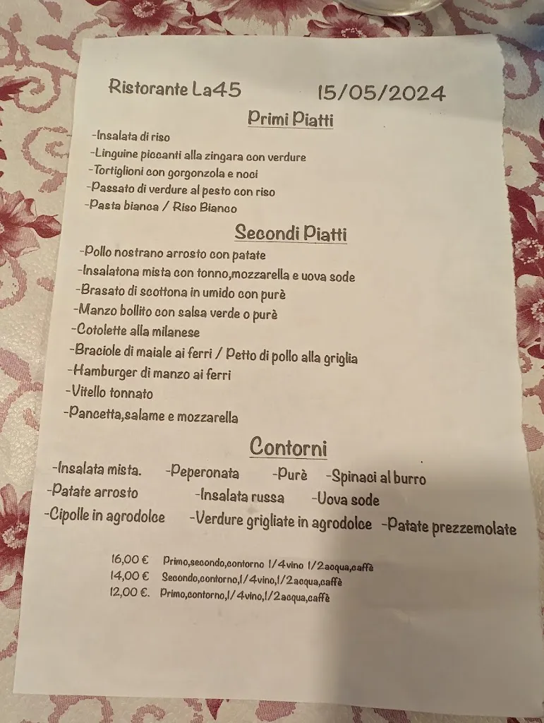 Menu_Ristorante Trattoria la 45_Niviano_image_2