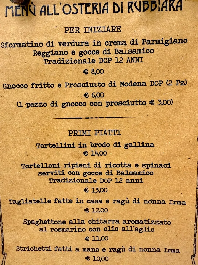 Menu_Osteria di Rubbiara_Nonantola_image_3