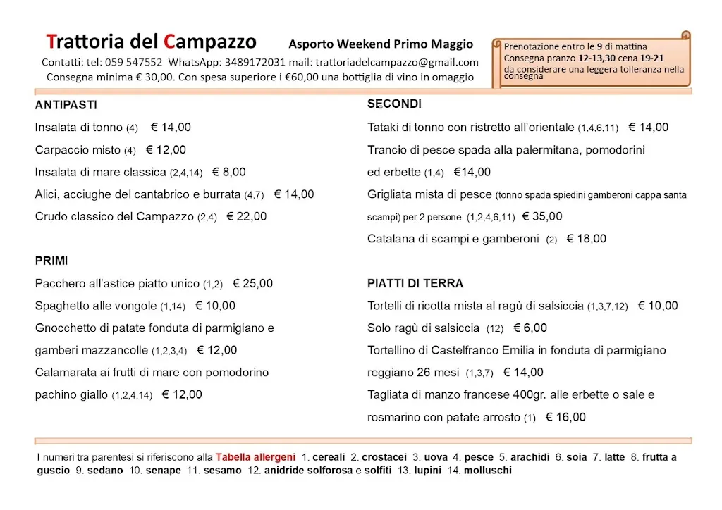 Menu_Trattoria del Campazzo_Nonantola_image_1