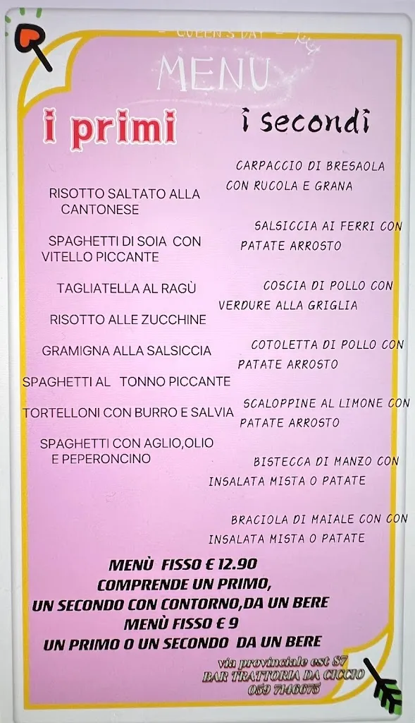 Menu_Bar Trattoria da Ciccio_Nonantola_image_1
