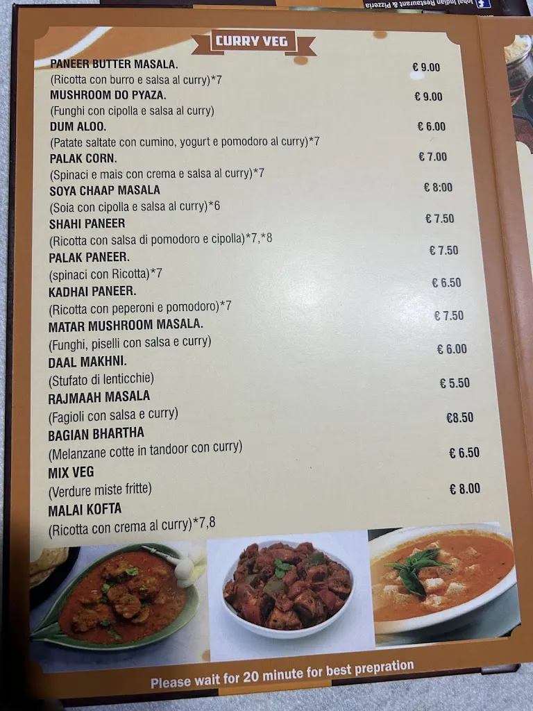 Menu_Johal Indian Restaurant & Pizzeria_Novellara_immagine_1