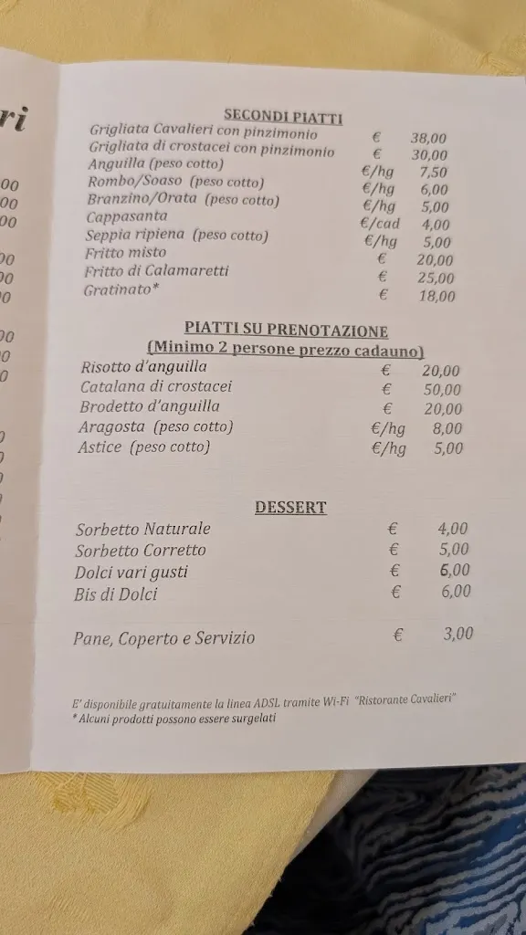 Menü_Ristorante Cavalieri_Ostellato_Bild_2