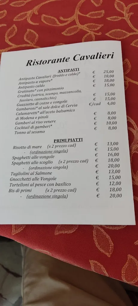 Menü_Ristorante Cavalieri_Ostellato_Bild_3