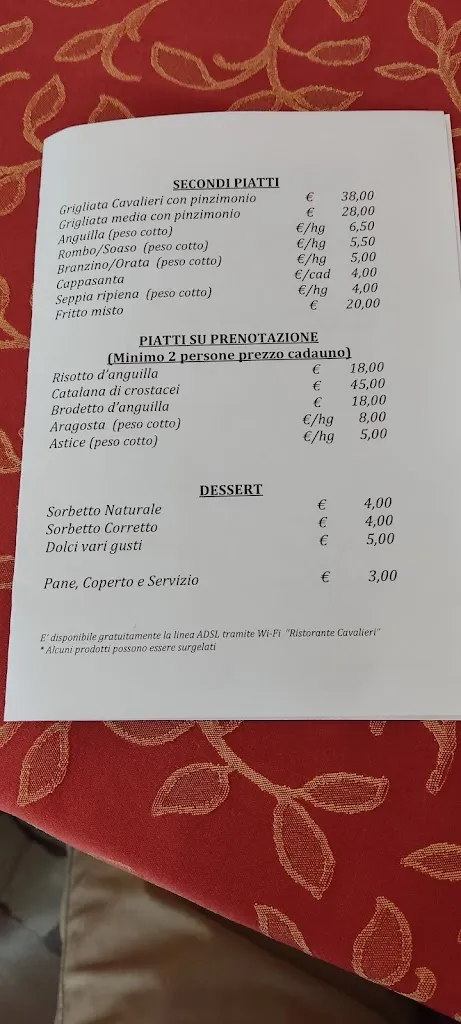 Menü_Ristorante Cavalieri_Ostellato_Bild_4