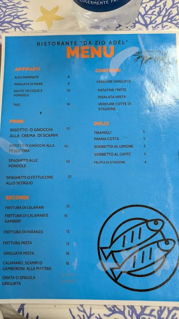 Menu_Ristorante di pesce da Zio Adel_Osteria Nuova_image_1