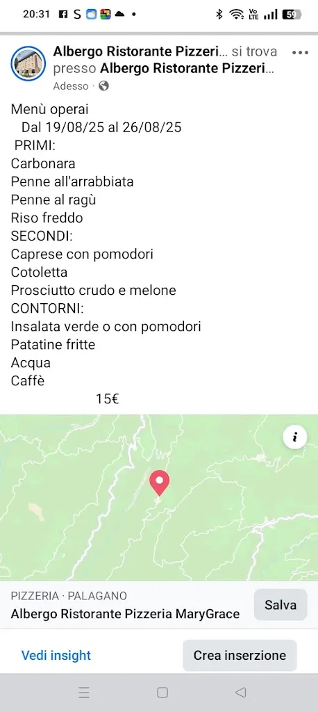 Menu_Albergo Ristorante Pizzeria MaryGrace_Palagano_immagine_1