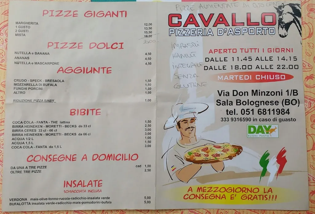 Menu_Pizzeria Cavallo Di Liescu Catalin_Padulle_image_1