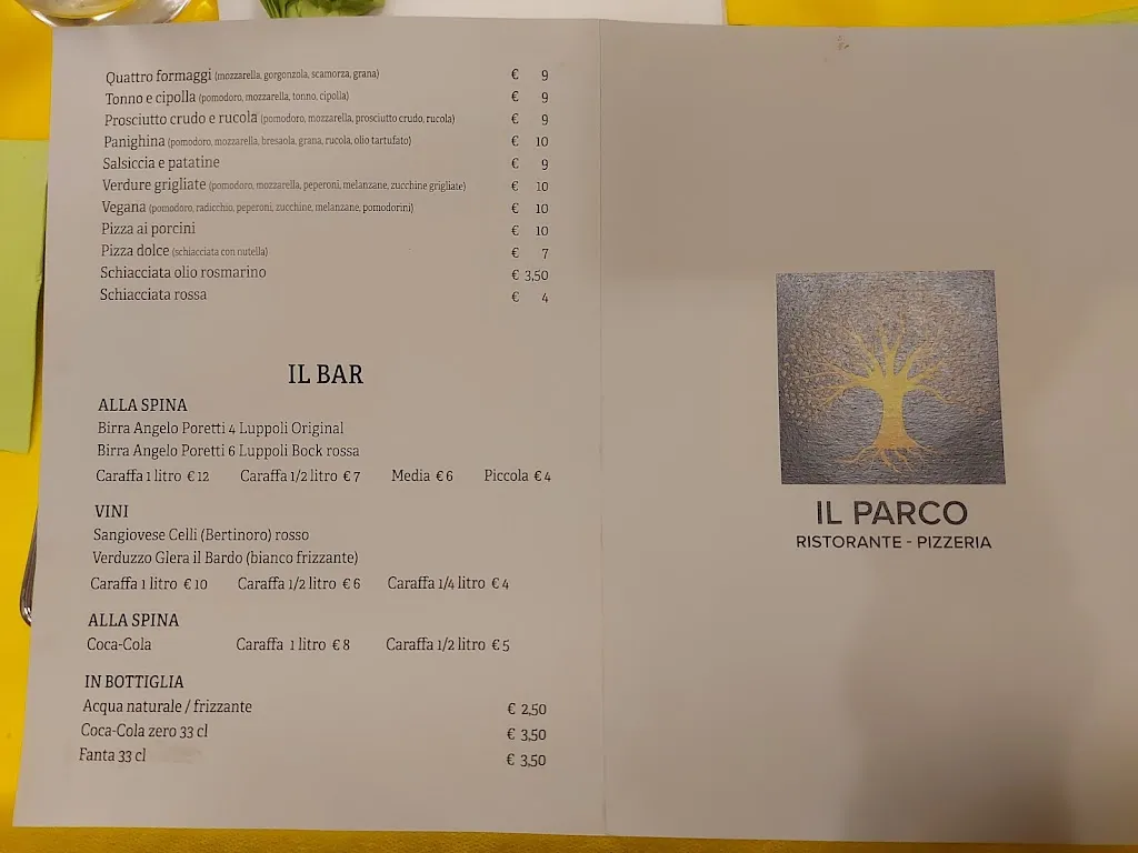 Menu_Il Parco Terme Panighina - Pizzeria - Location eventi privati_Panighina_image_1