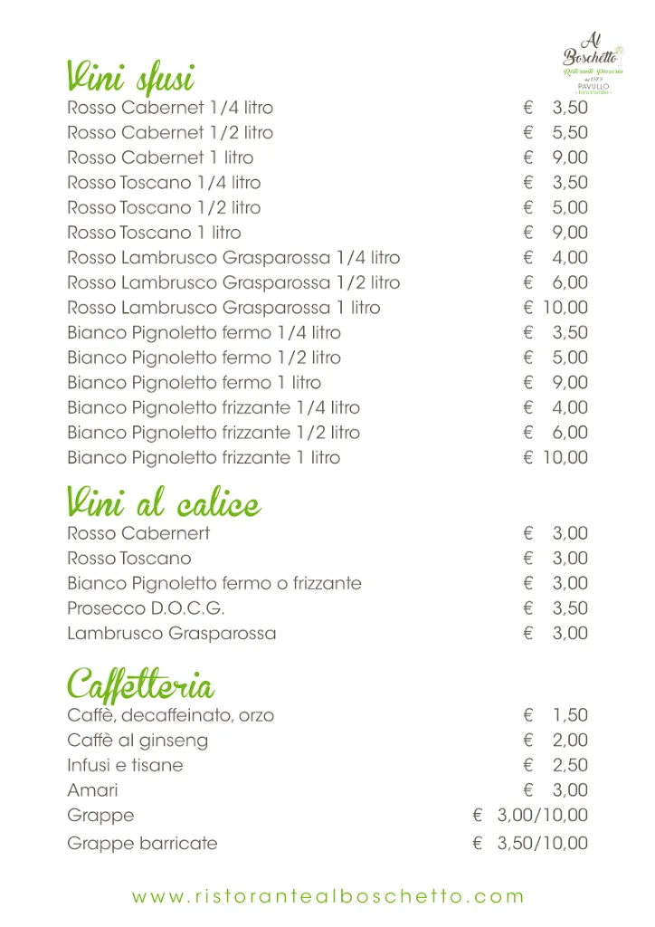 Menu_Ristorante Al Boschetto - Pavullo -_Pavullo nel Frignano_image_1