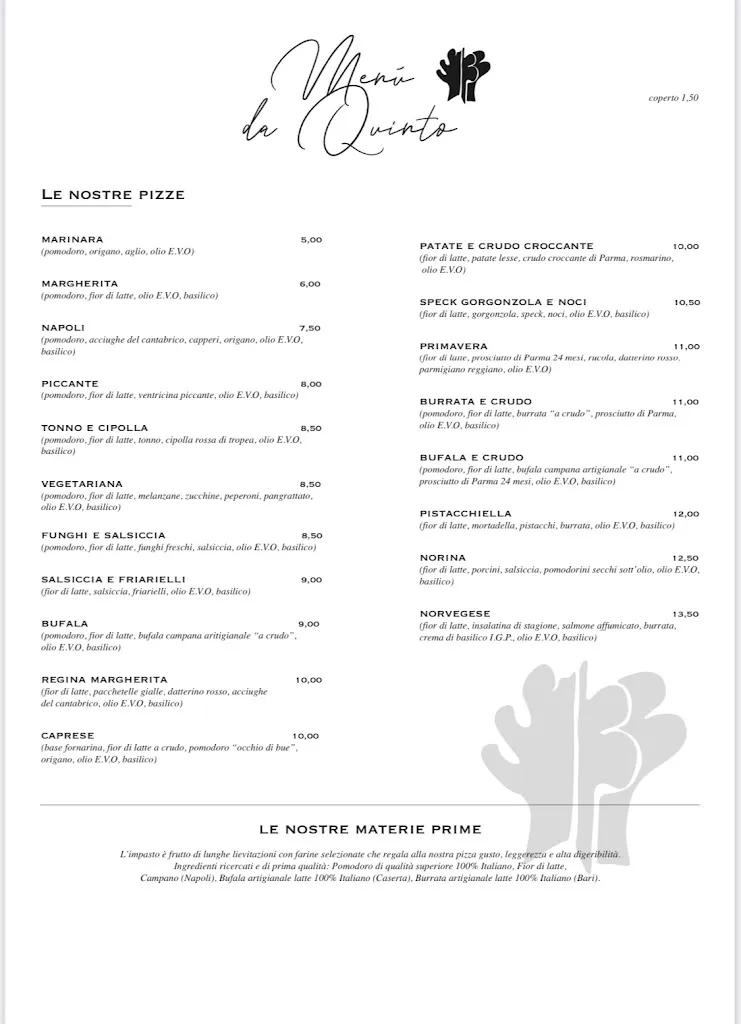 Menu_Ristorante Bar Pizzeria 