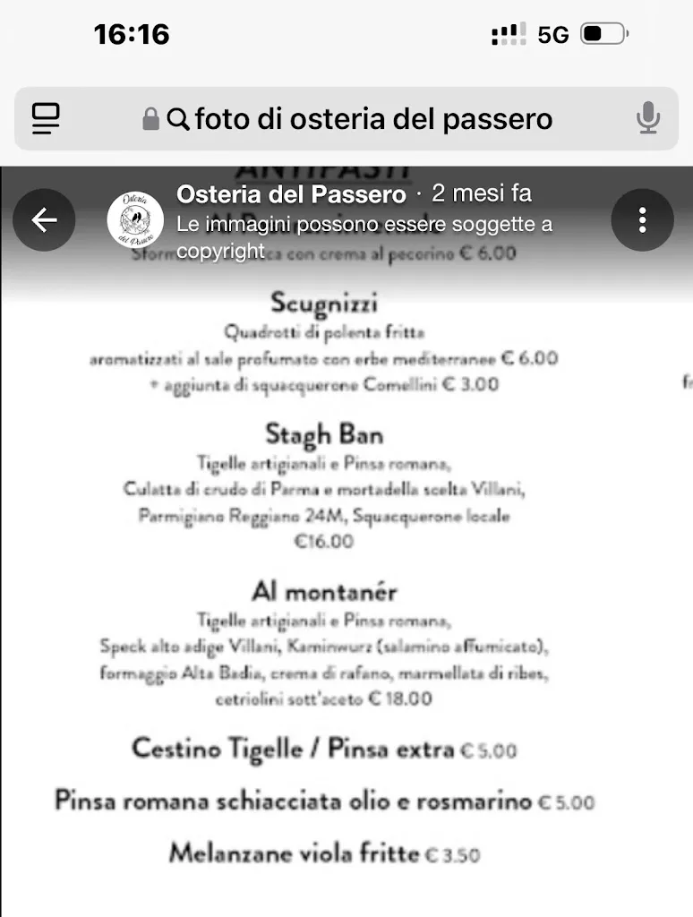 ColorArmony_Osteria del Passero_Ozzano dell'Emilia_review