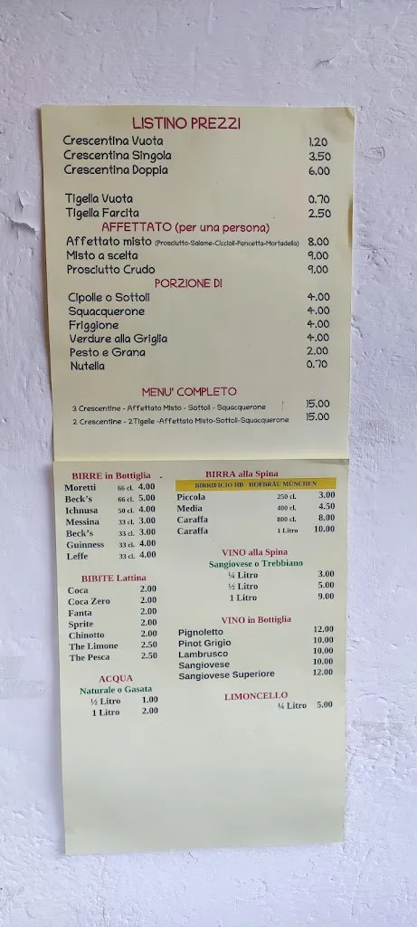 Menu_Il Chiosco delle Crescentine_Ozzano dell'Emilia_immagine_2