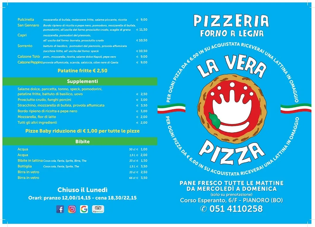 Menu_La Vera Pizza (no consegna a domicilio)_Pianoro_immagine_1
