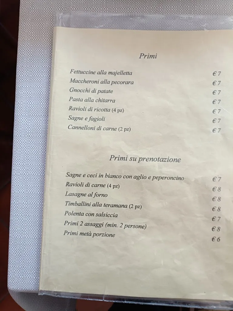 Menu_Pizzeria Ristorante La Maielletta_Pretoro_image_1