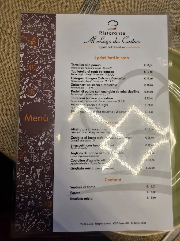 Menu_Lago dei Castori - Bar Ristorante_Pianoro_image_2