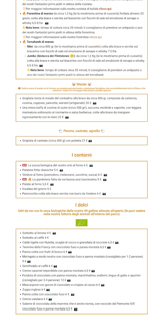 Menu_Ristorante - agriturismo Grill Park Ferrara: cucina tipica di carne e pesce alla brace, pasta e dolci di nostra produzione_Poggio Renatico_image_1