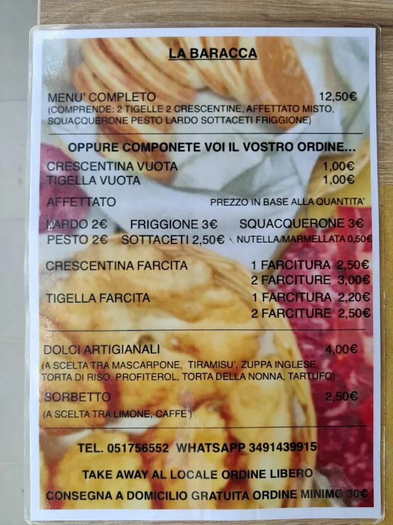 Menu_La Baracca - Crescentine e tigelle_Ponte Ronca_immagine_3