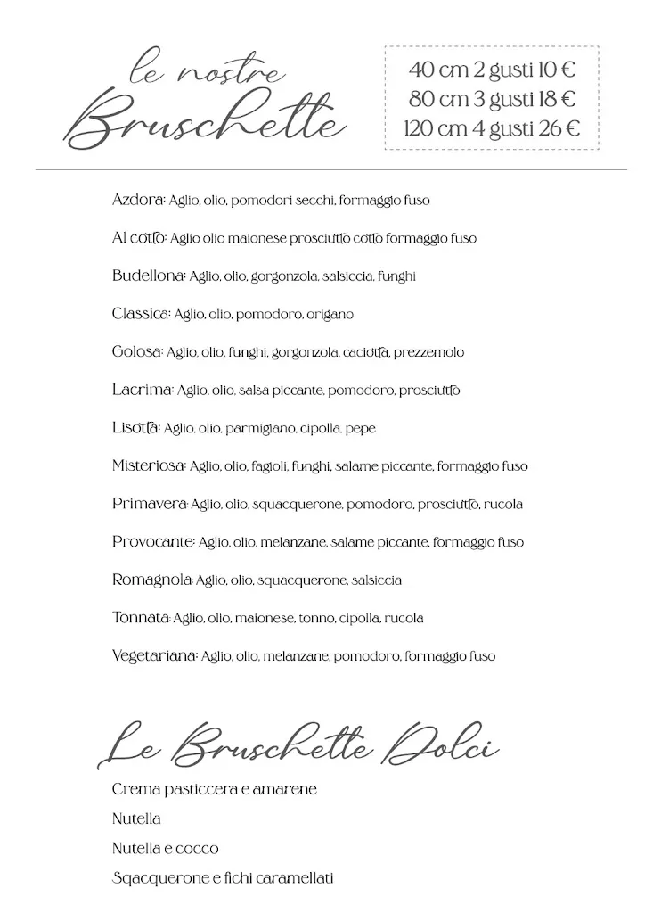 Menu_Ristorante - Bruschetteria La Villa_Pinarella_immagine_1