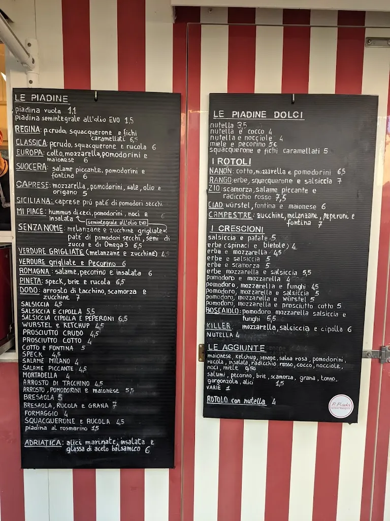 Menu_P. Piada • Chiosco Piadina_Pinarella_image_4
