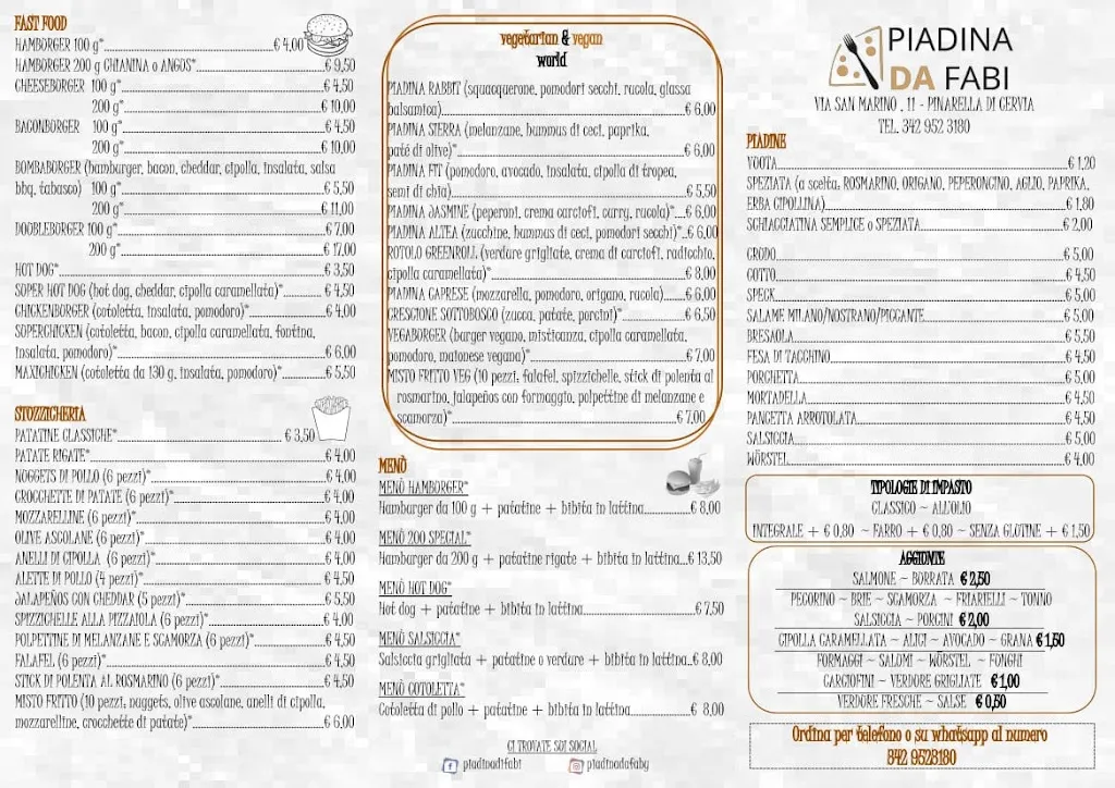 Menu_La Piadina Di Fabi_Pinarella_image_1