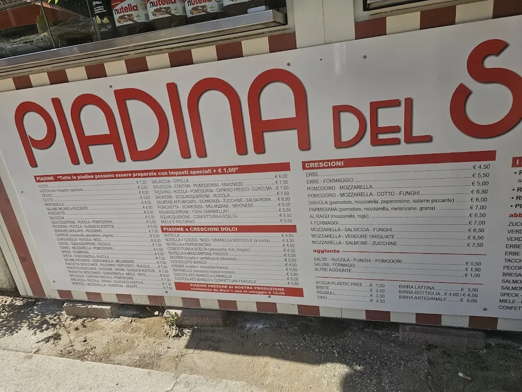 Menu_Piadina del Sole • Chiosco Piadina_Pinarella_image_2
