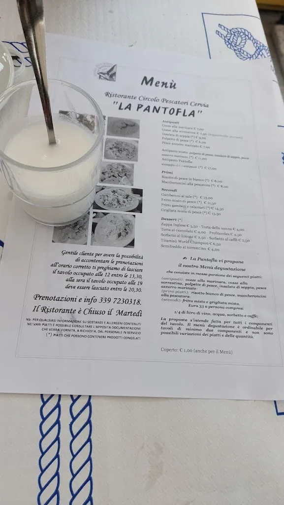 Menu_Ristorante La Pantofla Circolo Pescatori_Pinarella_immagine_3