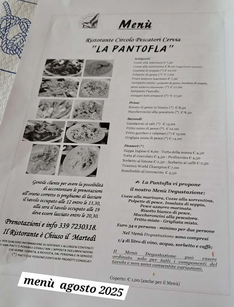 Menu_Ristorante La Pantofla Circolo Pescatori_Pinarella_immagine_4