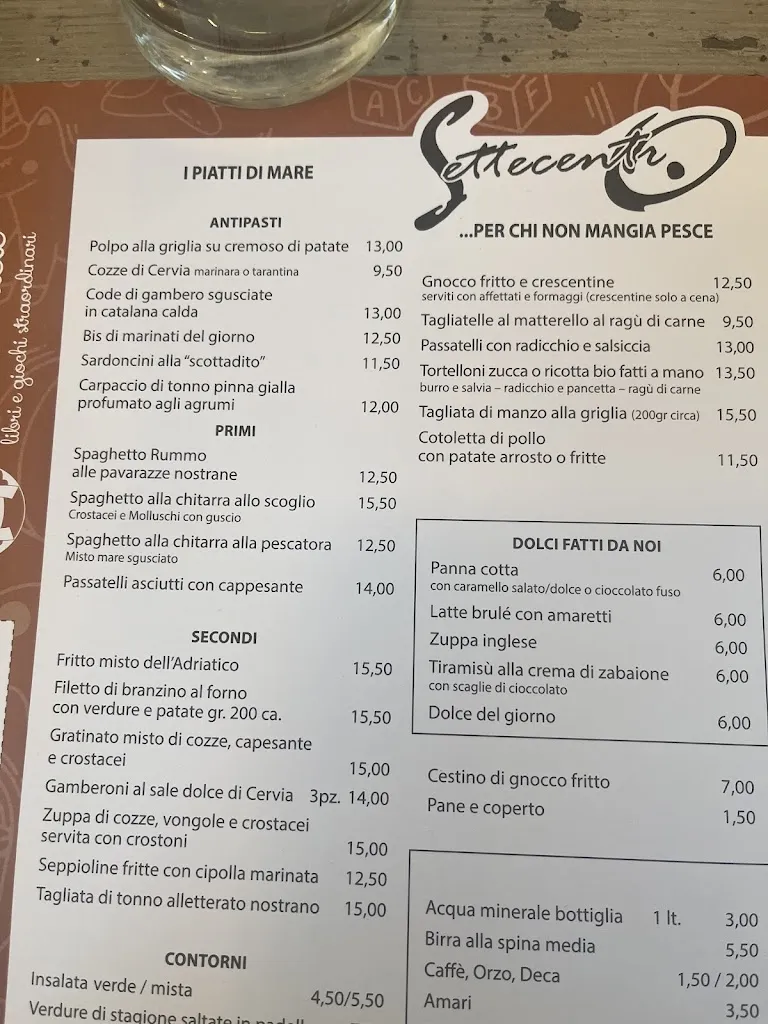 Menu_Osteria Settecentro_Pinarella_image_1